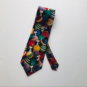 Snoopy Christmas Ornament Tie 100% Silk